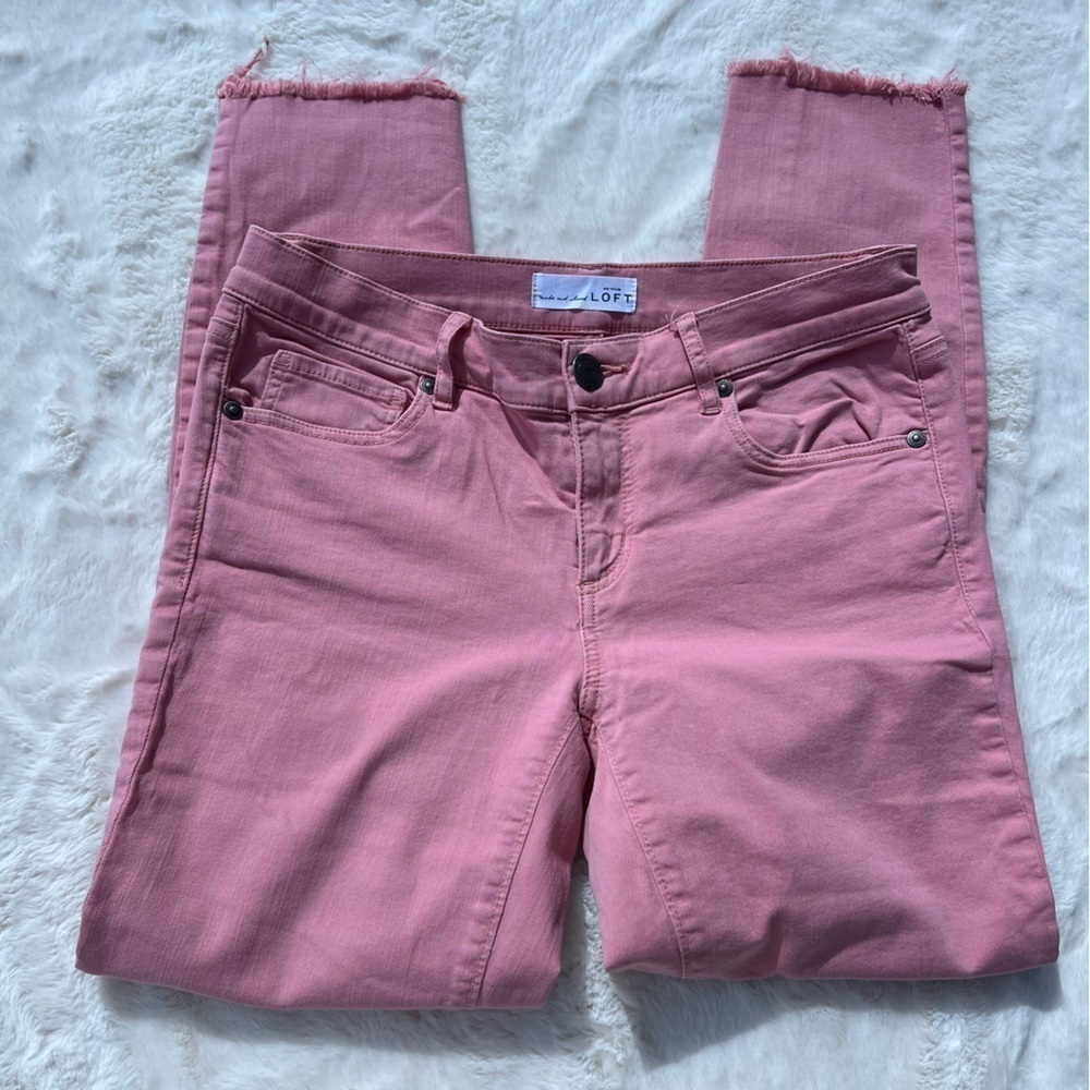 The Loft Skinny Crop Pink Jeans - Picture 4 of 7